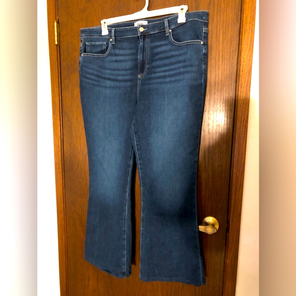 Paige High Rise Laurel Canyon Flare Plus 18w 18 Jeans Stretch Anthropologie